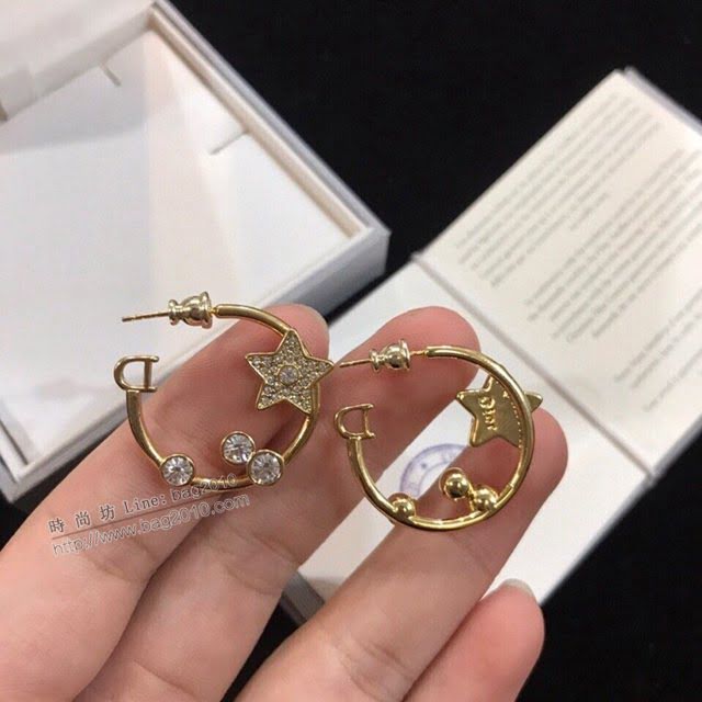 Dior飾品 迪奧經典熱銷款星星大圓圈耳釘  zgd1438